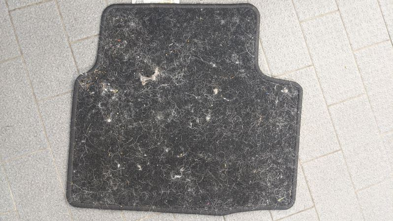 Before — dirty mat