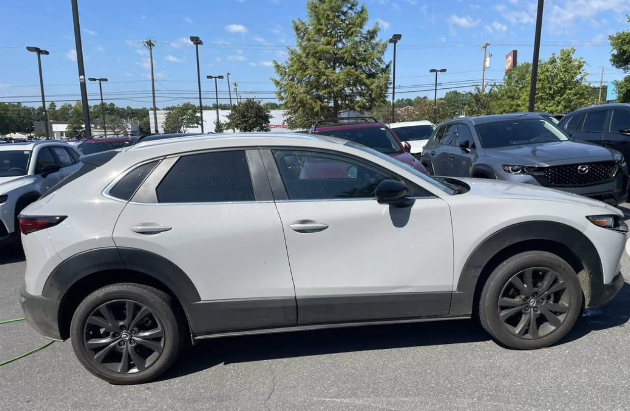 White Mazda CX-30 detail